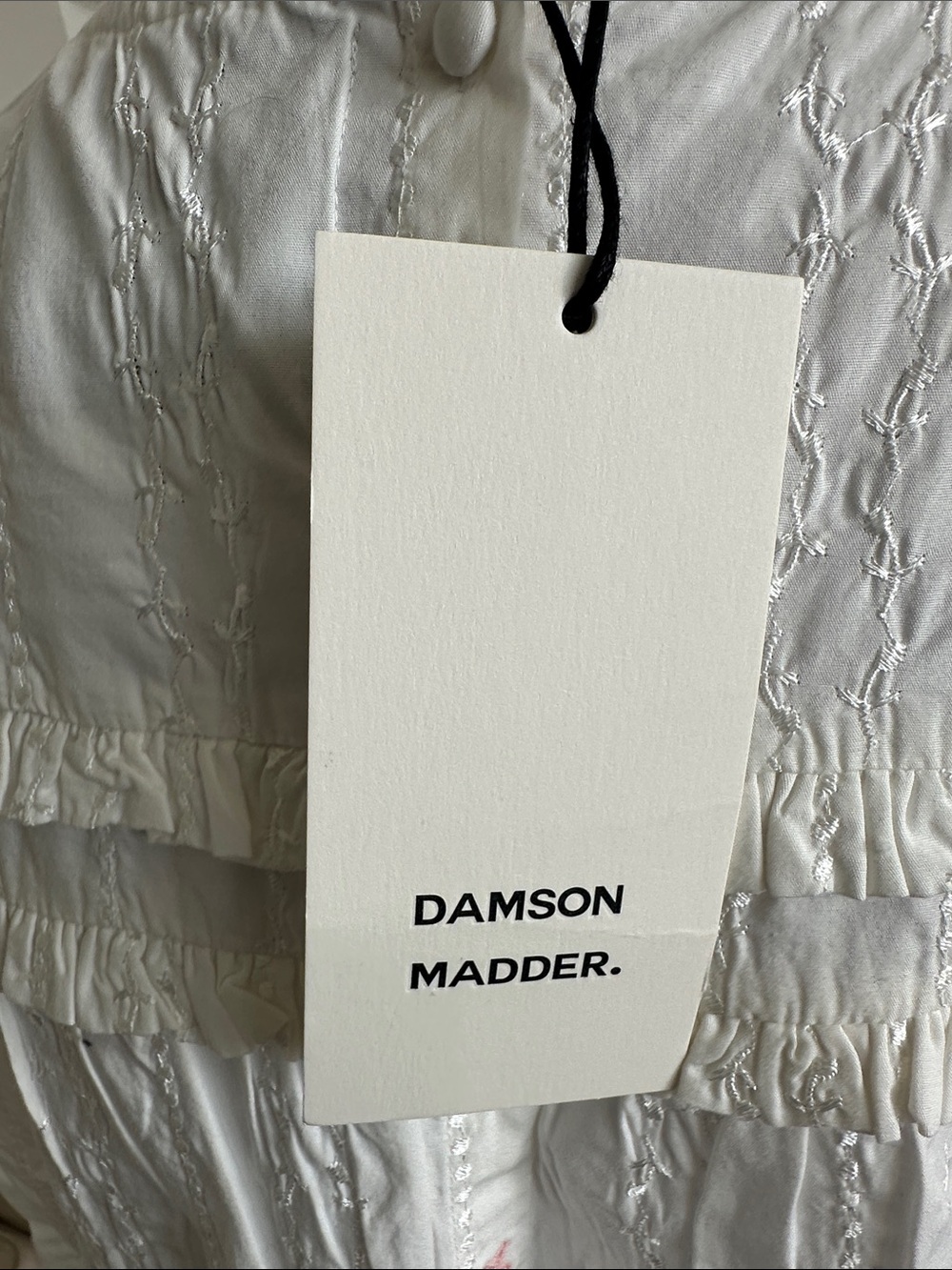 Damson Madder Cream Long-Sleeve Smock Blouse with Pink Floral Detail - Picture 6 of 11